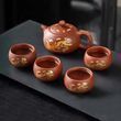 Чайний набір Dragon and Phoenix Brown заварник 480 ml + 4 піали 5 шт.